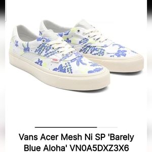 NIB Vans Acer Mesh Ni BarelyBlue Aloha 8.5 men's 10 women's sneakers